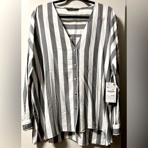 NWT Striped Zara Blouse